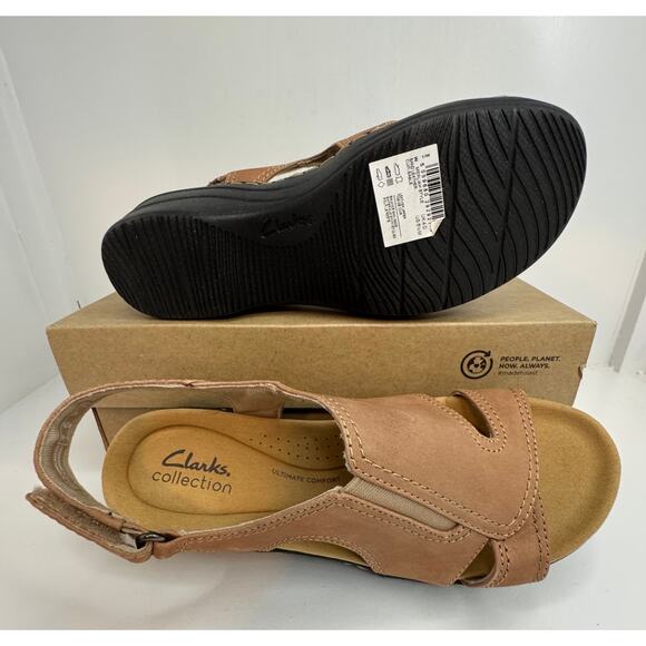 Clarks Collection “Merliah” Sandal • Women's US 6½ M • Sand Leather • NEW - Picture 3 of 7